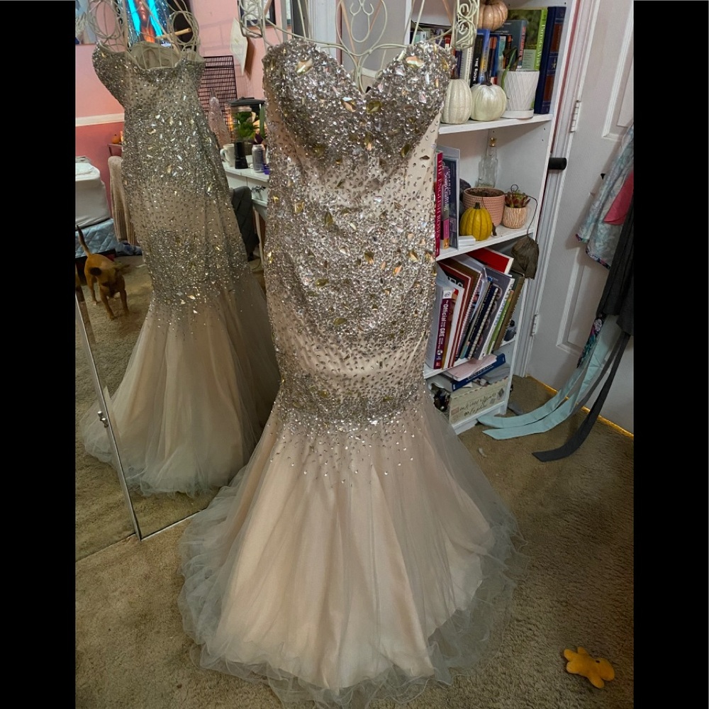 COPY - COPY - Beautiful Champagne Mermaid Gown